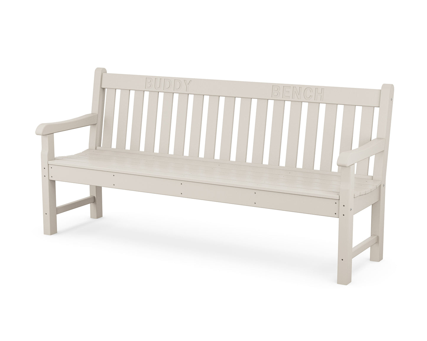 POLYWOOD 72" Buddy Bench — Sand