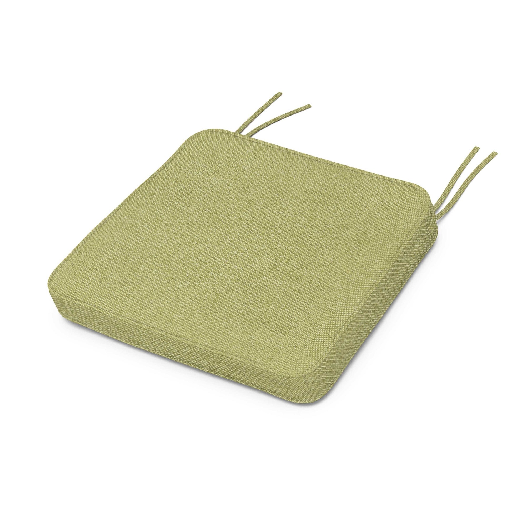 POLYWOOD Chinoiserie Arm Chair Seat Cushion — Chartreuse Boucle