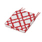 POLYWOOD Acadia Dining Side Seat Cushion — Trellis Crimson