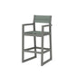 POLYWOOD EDGE Sling Bar Arm Chair — Slate Grey / Dupioni Sea Mist Sling