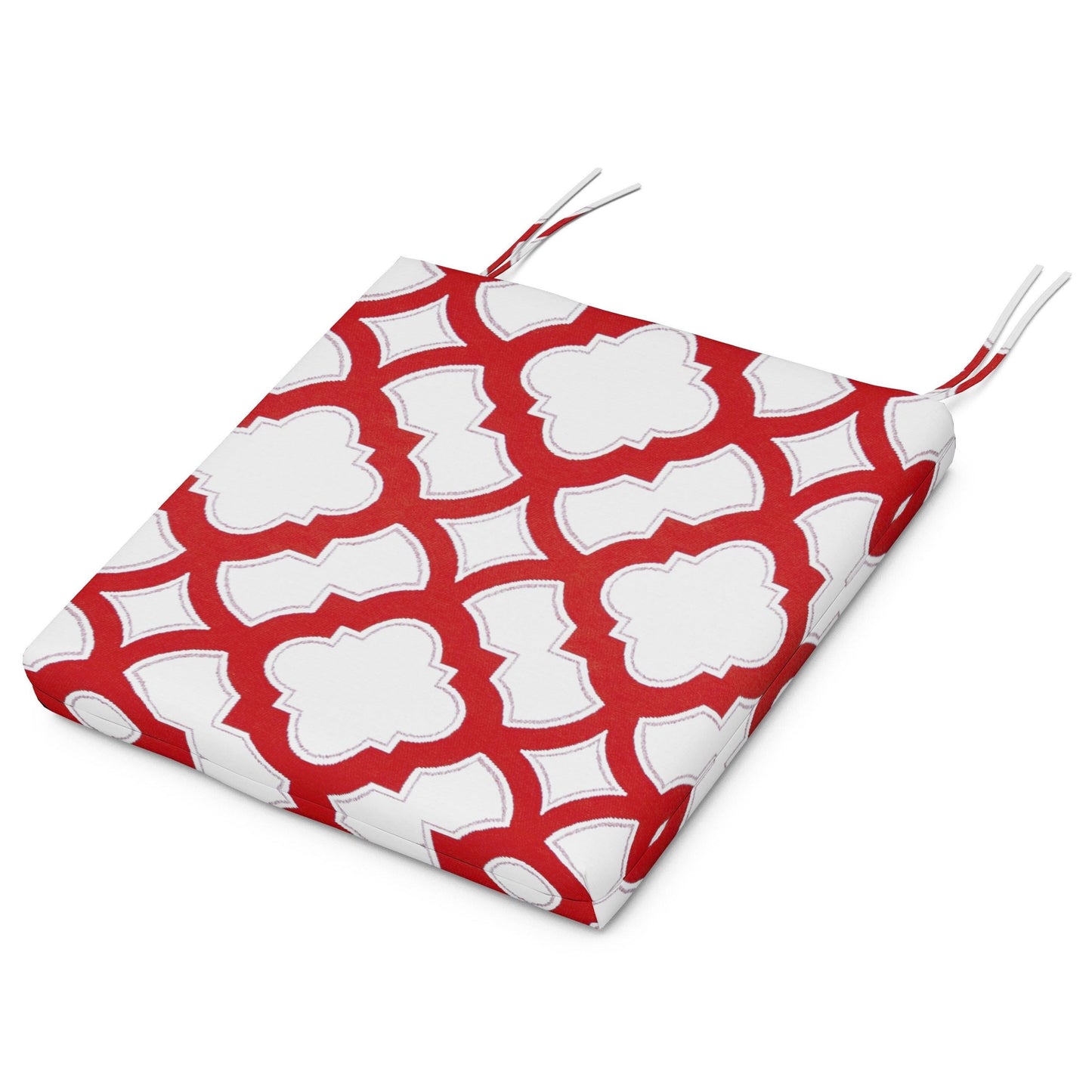 POLYWOOD Acadia Dining Side Seat Pad — Trellis Crimson