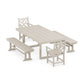 POLYWOOD Chippendale 5-Piece Dining Set with Benches — Sand