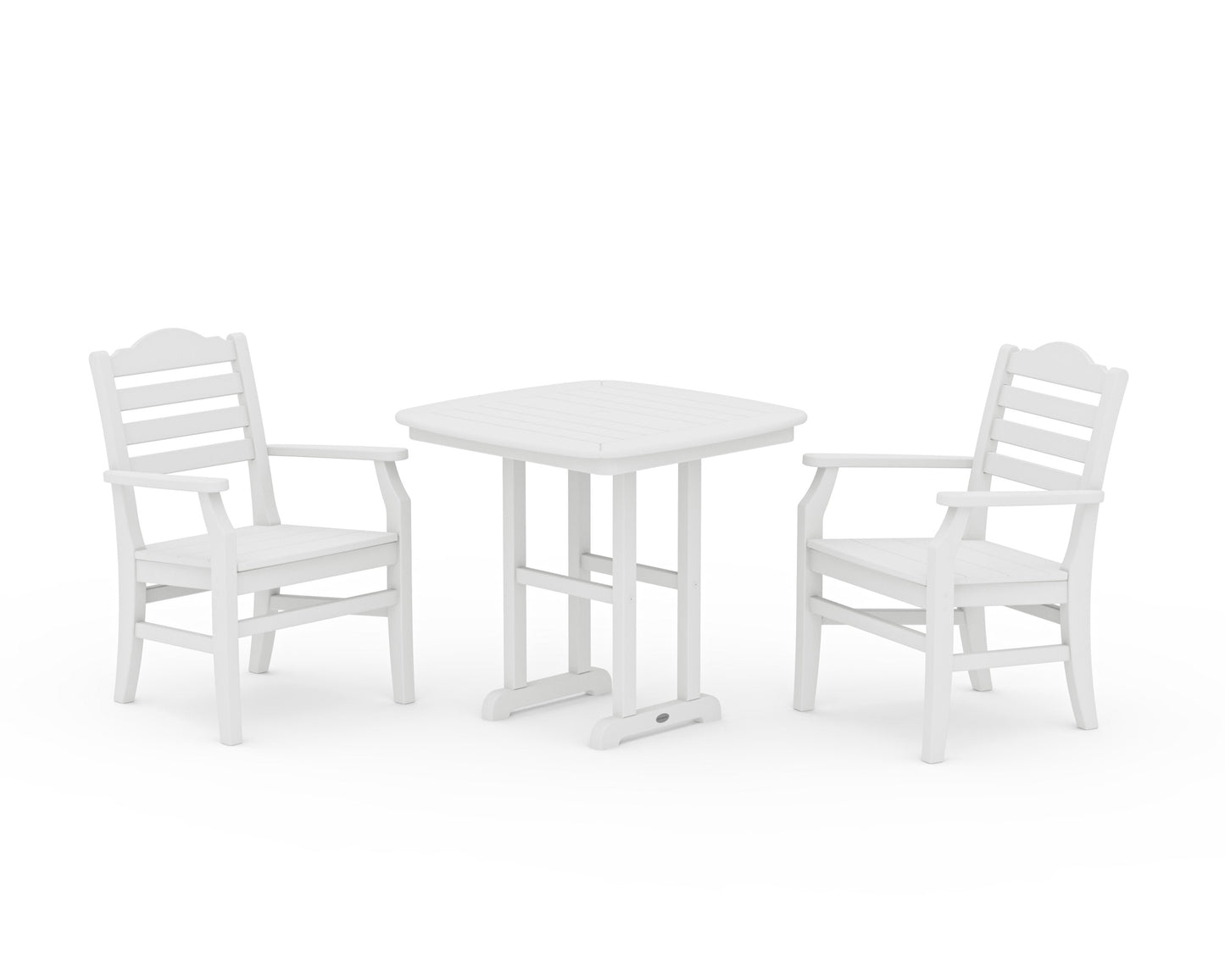 POLYWOOD Savannah 3-Piece Dining Set — White