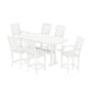 POLYWOOD Chinoiserie 7-Piece Counter Set with Trestle Legs — White