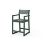 POLYWOOD EDGE Sling Counter Arm Chair — Green / Dupioni Sea Mist Sling