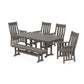 POLYWOOD Acadia 6-Piece Farmhouse Dining Set with Bench — Driftwood