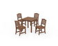 POLYWOOD Savannah Kids 5-Piece Dining Set — Teak