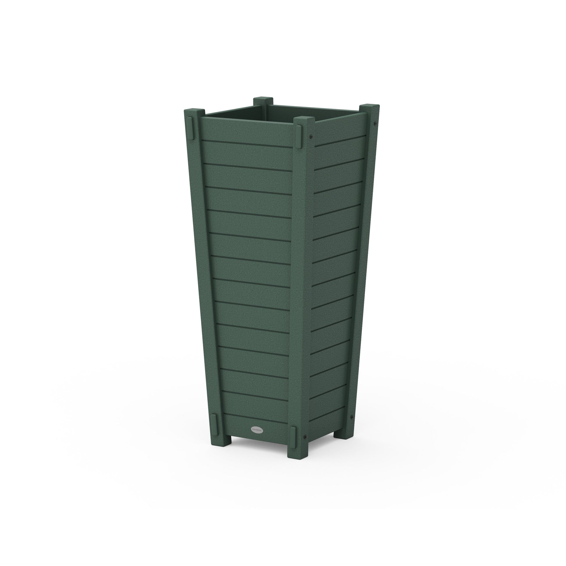 POLYWOOD Nautical Tapered Square Tall Planter Box — Green