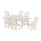 POLYWOOD Chinoiserie 7-Piece Rustic Farmhouse Dining Set — Sand