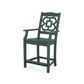 POLYWOOD Chinoiserie Counter Arm Chair — Green