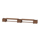 POLYWOOD 60" Nautical Straight Double Planter Bench Set — Teak