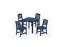 POLYWOOD Savannah Kids 5-Piece Dining Set — Navy