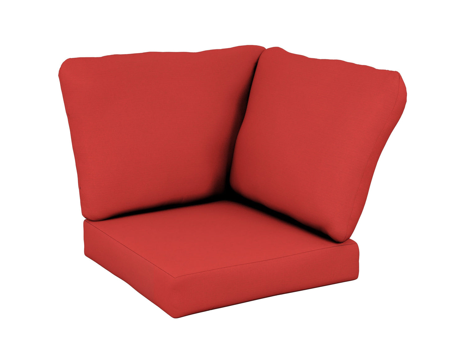 POLYWOOD Baffle Modular Corner Cushion — Crimson Linen
