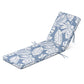 POLYWOOD Acadia Chaise Cushion — Leaf Sky Blue