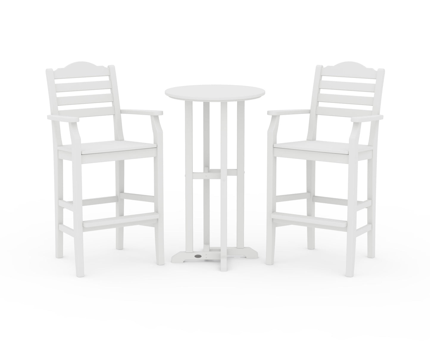 POLYWOOD Savannah 3-Piece Farmhouse Bar Set — White