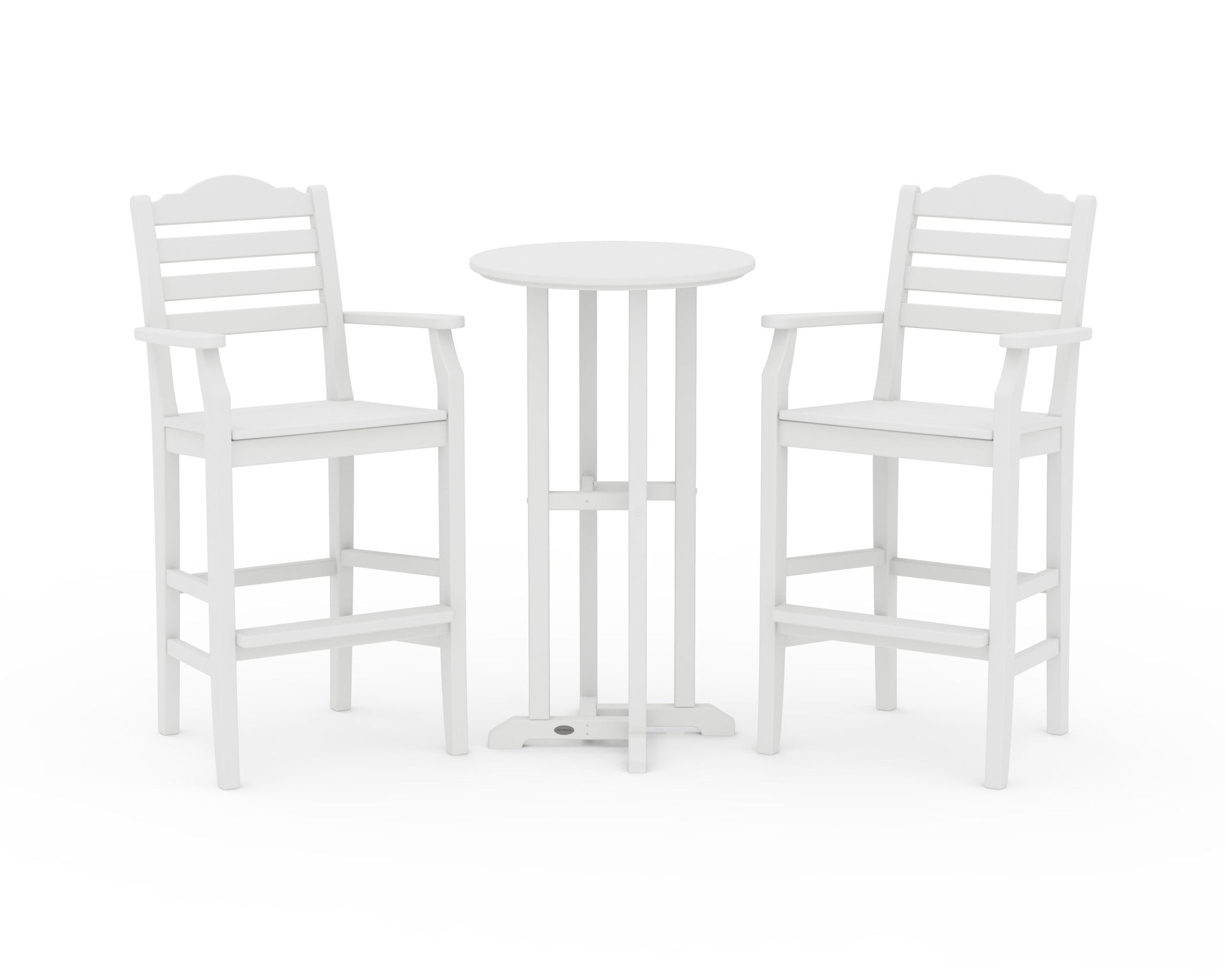POLYWOOD Savannah 3-Piece Farmhouse Bar Set — White