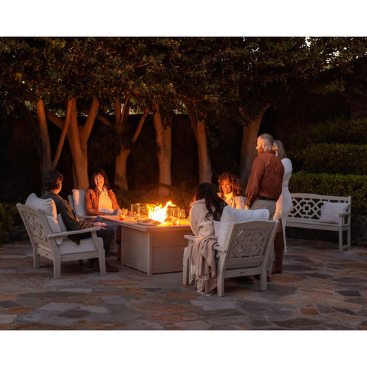 POLYWOOD Square 42" Fire Pit Table FREE SHIPPING