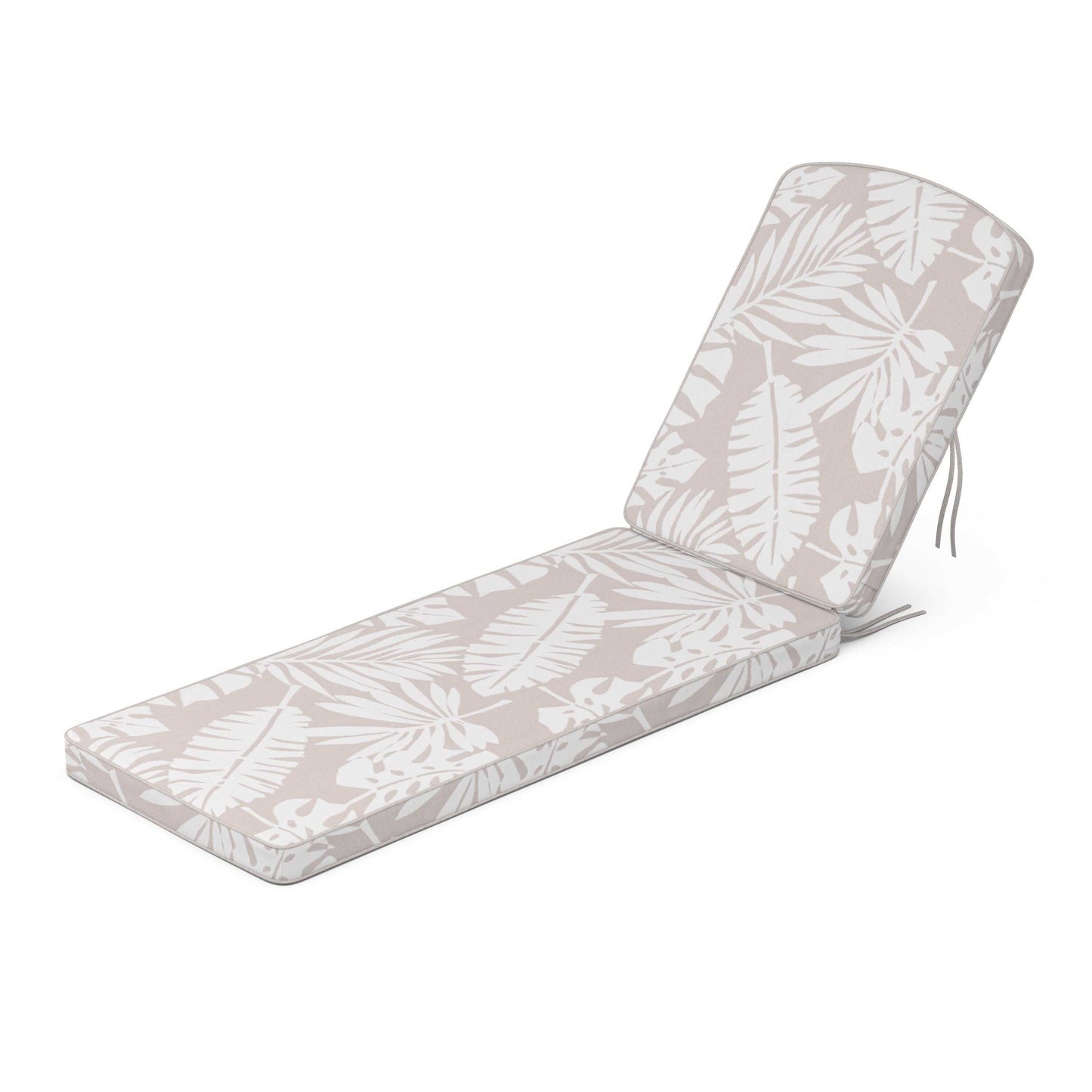 POLYWOOD Chinoiserie Chaise Cushion — Leaf Dune Burlap