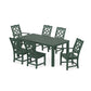 POLYWOOD Chinoiserie 7-Piece Parsons Dining Set — Green