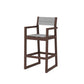 POLYWOOD EDGE Sling Bar Arm Chair — Mahogany / Metallic Sling