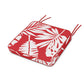 POLYWOOD Chinoiserie Arm Chair Seat Cushion — Leaf Crimson
