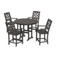 POLYWOOD Chinoiserie 5-Piece Round Farmhouse Counter Set — Vintage Coffee
