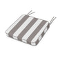 POLYWOOD Chinoiserie Arm Chair Seat Cushion — Cabana Stripe Grey Mist