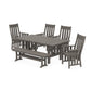 POLYWOOD Acadia 6-Piece Dining Set with Bench — Driftwood