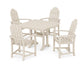POLYWOOD Classic Adirondack 5-Piece Farmhouse Dining Set With Trestle Legs — Sand