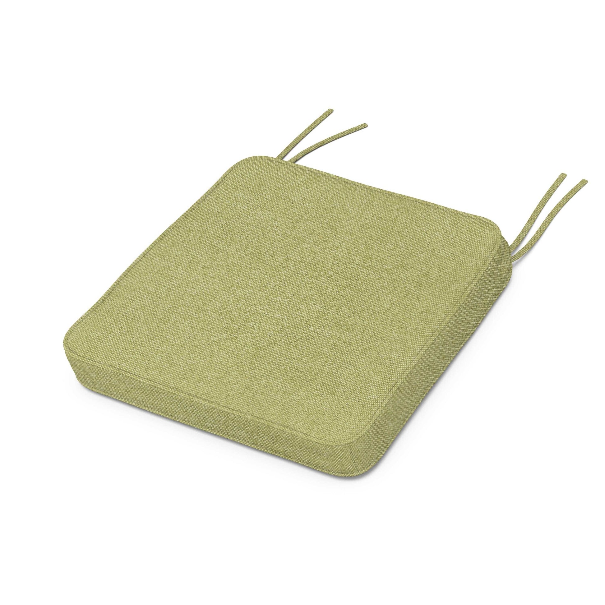 POLYWOOD Chinoiserie Side Chair Seat Cushion — Chartreuse Boucle