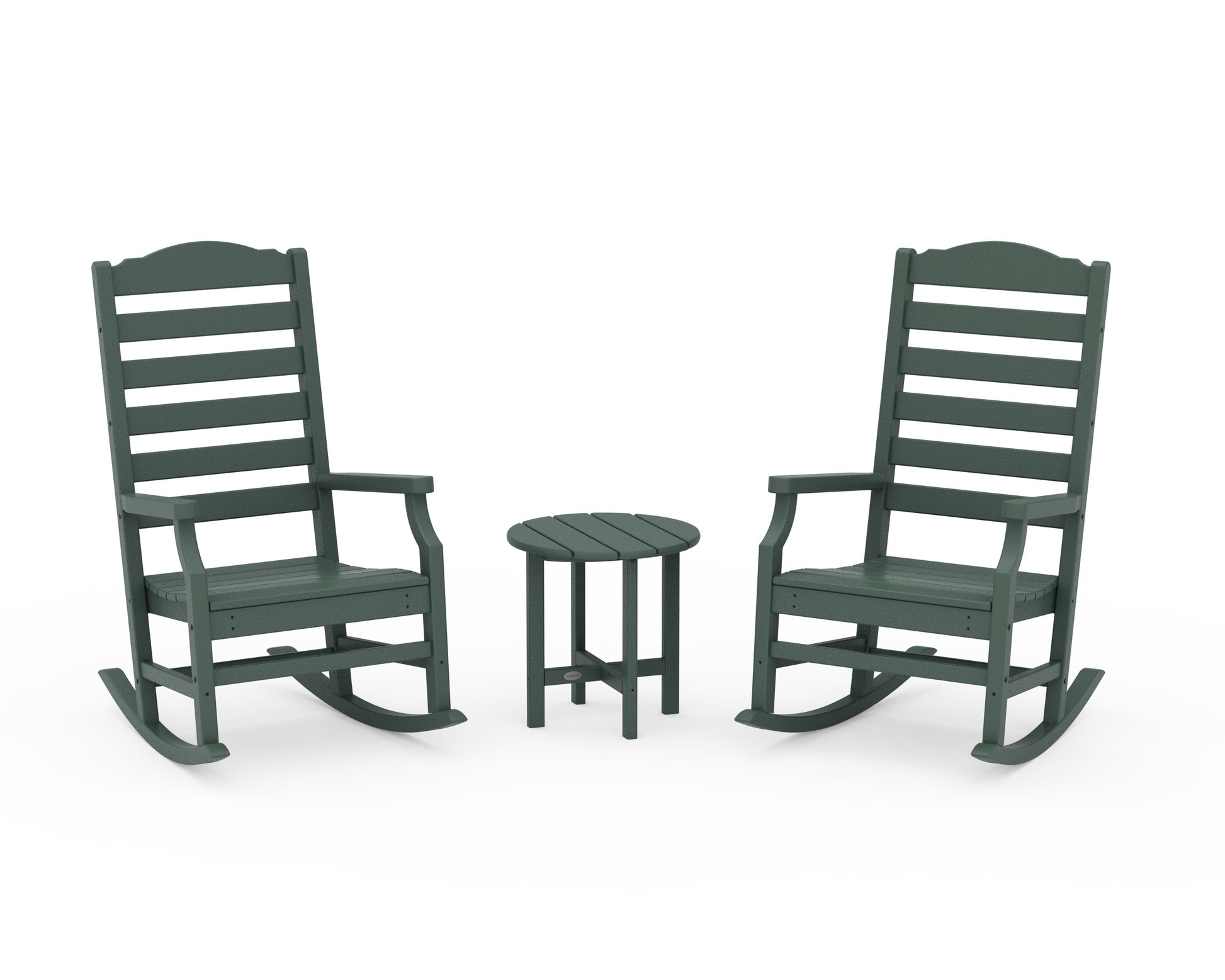 POLYWOOD Savannah 3-Piece Rocking Chair Set — Green