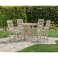 POLYWOOD Chinoiserie 5-Piece Farmhouse Counter Set with Trestle Legs