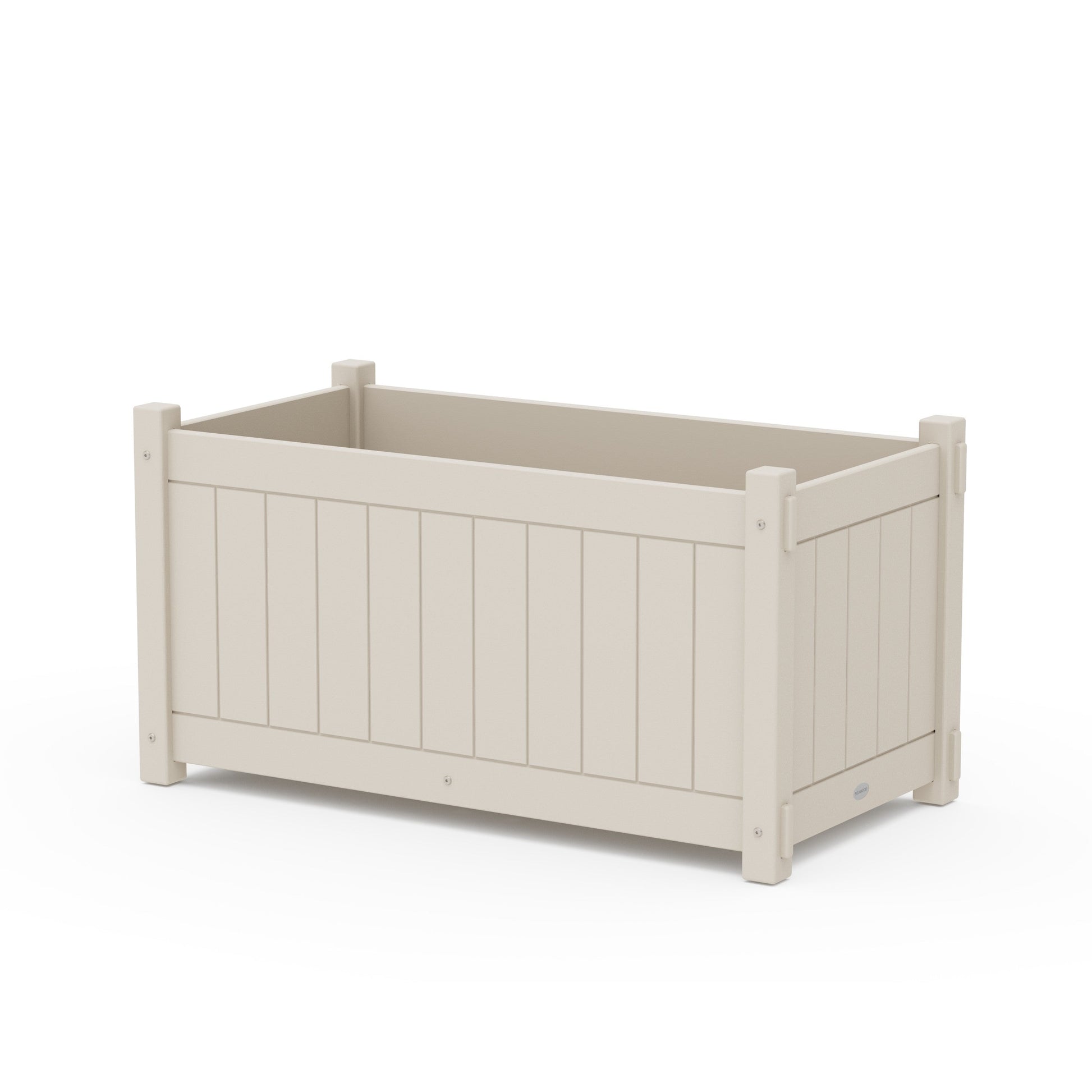 POLYWOOD Vineyard Large Rectangle Double Planter Box — Sand