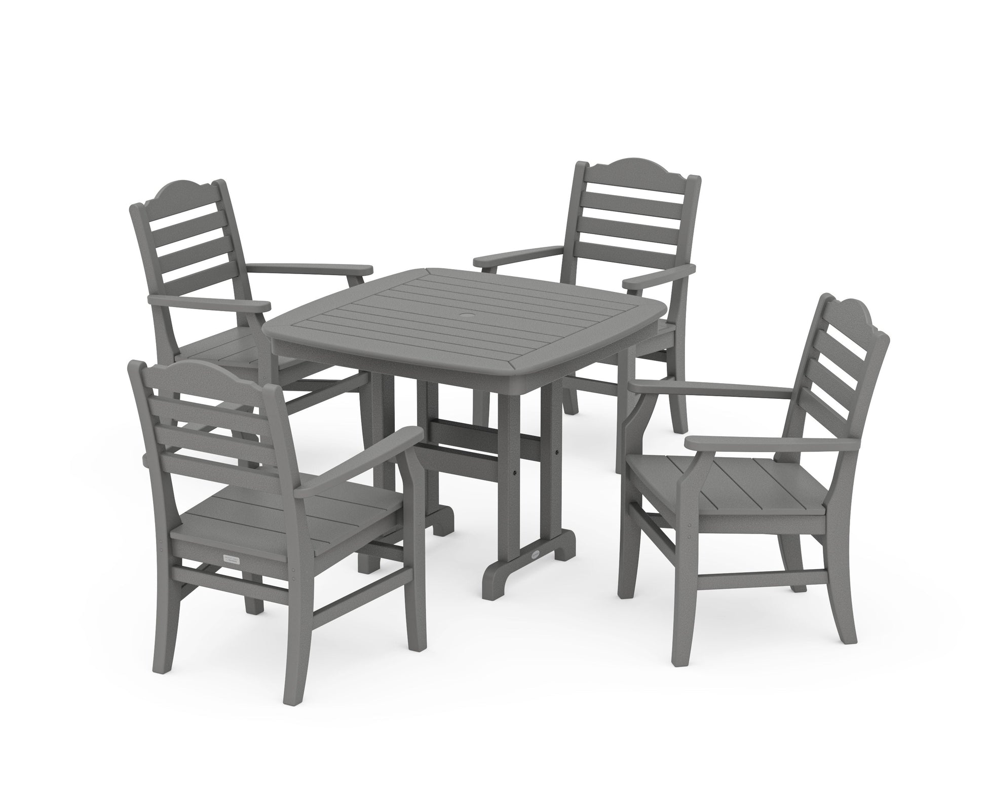 POLYWOOD Savannah 5-Piece Dining Set — Slate Grey