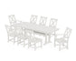 POLYWOOD Braxton 9-Piece Farmhouse Dining Set with Trestle Legs — Vintage White