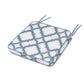 POLYWOOD Chinoiserie Arm Chair Seat Cushion — Trellis Sky Blue