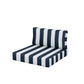 POLYWOOD Acadia Back/Seat Cushion Set — Cabana Stripe Marine Indigo