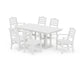 POLYWOOD Savannah 7-Piece Farmhouse Dining Set — White