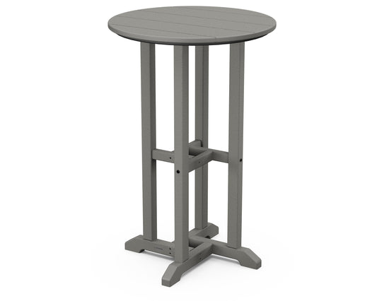 POLYWOOD 24" Round Farmhouse Counter Bistro Table — Slate Grey