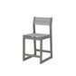 POLYWOOD EDGE Sling Counter Side Chair — Slate Grey / Metallic Sling