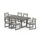 POLYWOOD EDGE Sling 7-Piece Dining Set — Driftwood / Birch Sling