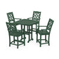POLYWOOD Chinoiserie 5-Piece Counter Set — Green