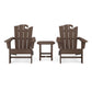 POLYWOOD Wave 3-Piece Adirondack Set with The Ocean Chair FREE SHIPPING