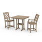 POLYWOOD Chinoiserie 3-Piece Farmhouse Counter Set with Trestle Legs — Vintage Sahara