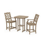 POLYWOOD Chinoiserie 3-Piece Counter Set — Vintage Sahara