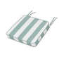 POLYWOOD Chinoiserie Side Chair Seat Cushion — Cabana Stripe Glacier Spa