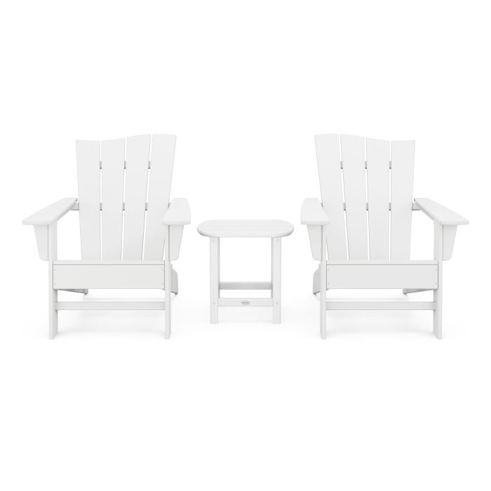 POLYWOOD Wave 3-Piece Adirondack Chair Set FREE SHIPPING