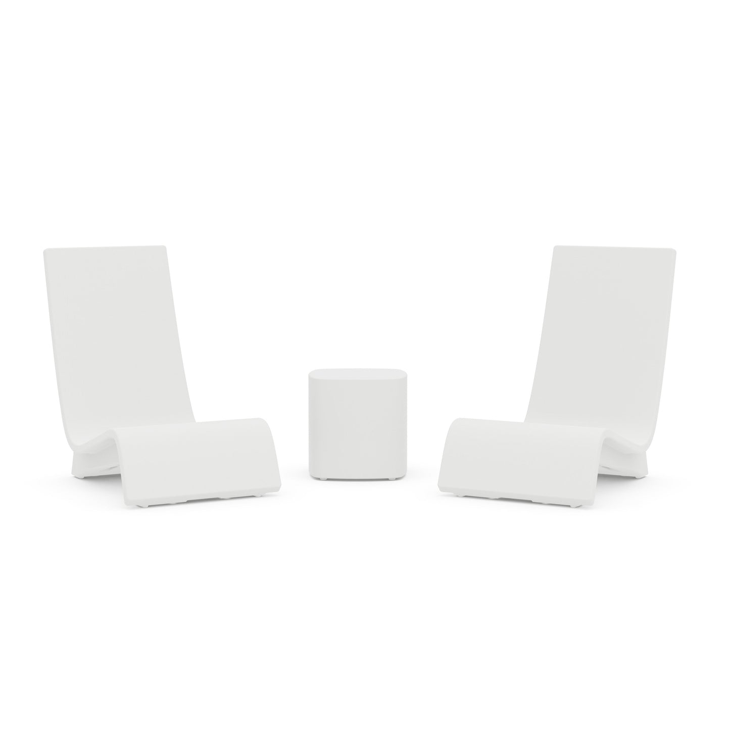 POLYWOOD Laguna 3-Piece In-Pool Chair Lounge Set — White