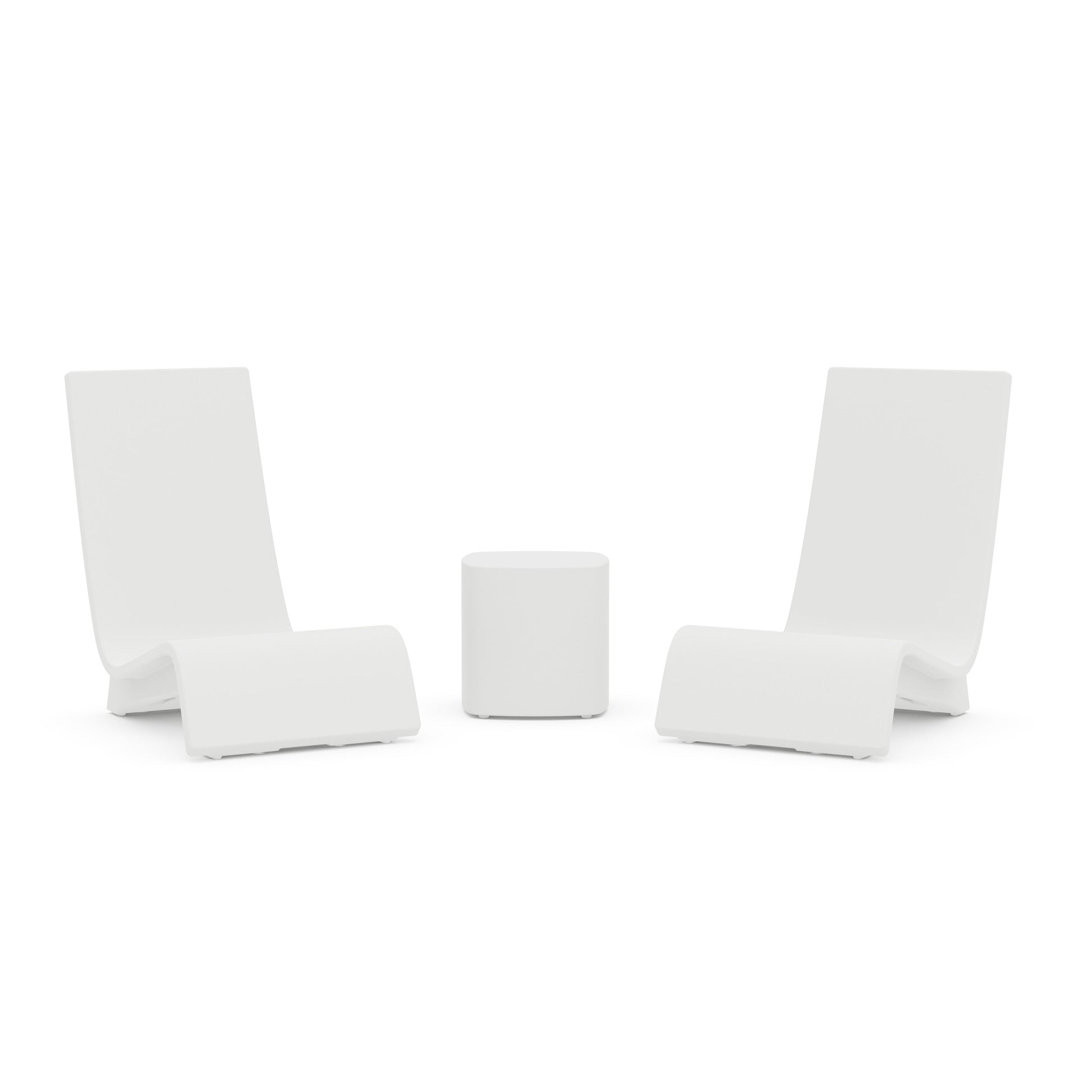 POLYWOOD Laguna 3-Piece In-Pool Chair Lounge Set — White