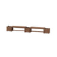 POLYWOOD 48" Nautical Straight Double Planter Bench Set — Teak
